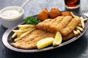 Plate with Fish fry